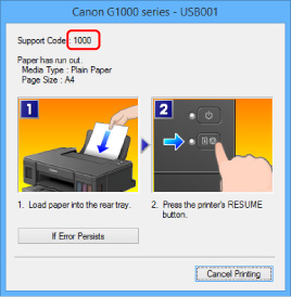 Imagen: pantalla de mensaje de error